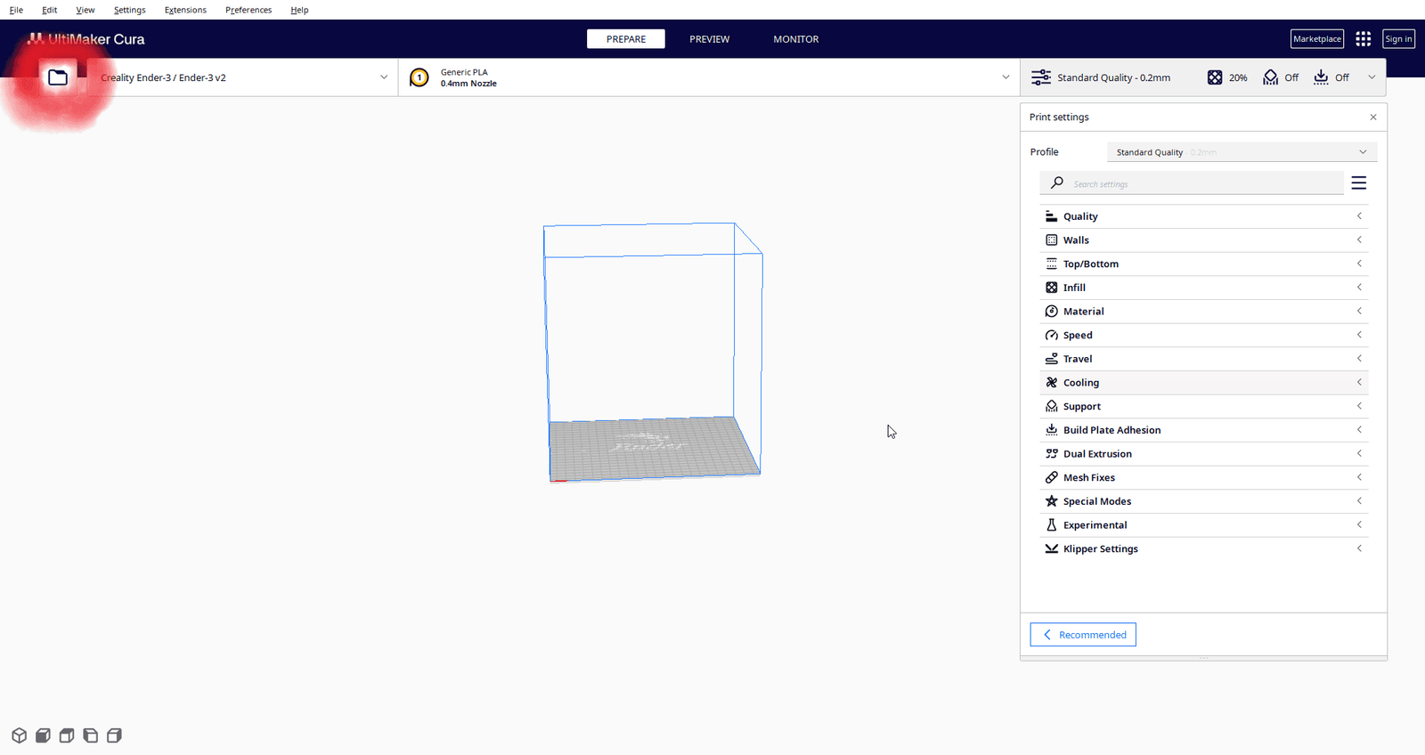 Ultimaker Cura 6 addmodel