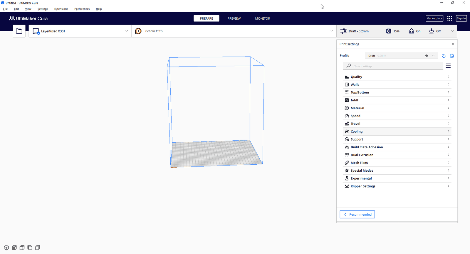 Ultimaker Cura 2 cura start