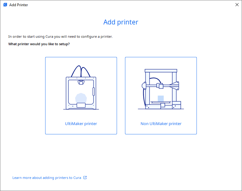 Ultimaker Cura 3 curaaddprinter