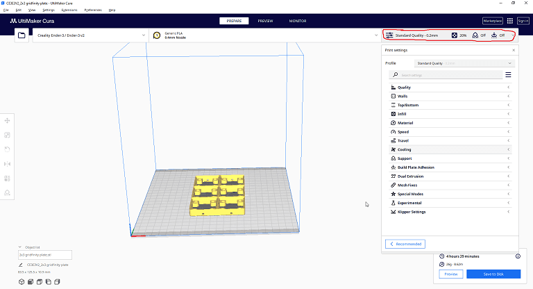 Ultimaker Cura 9 slicedmodel