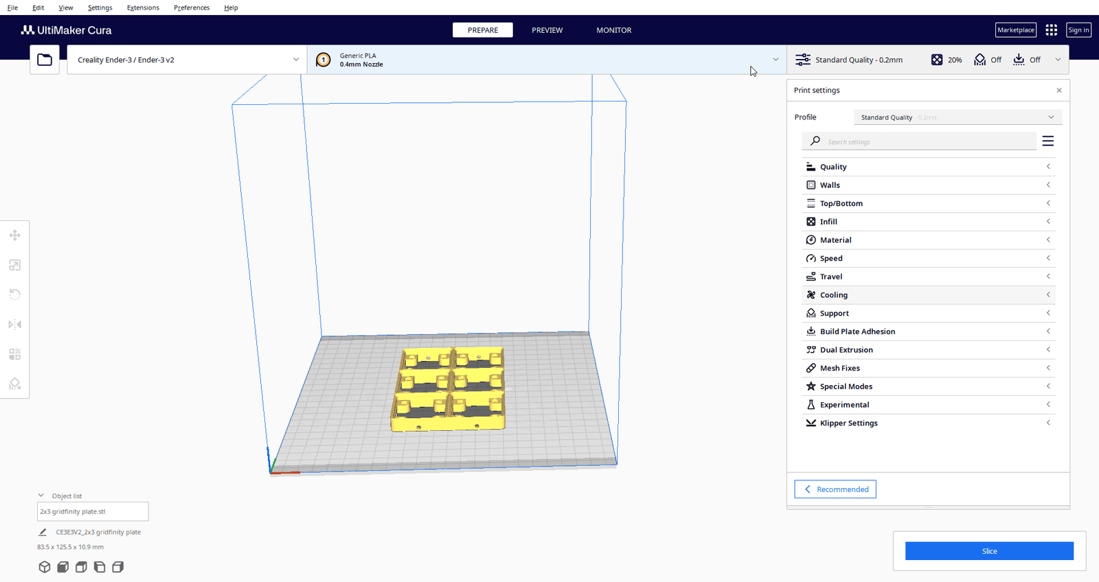 Ultimaker Cura 8 virtualprinter