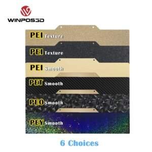 Double Sided 120x120mm PEI Sheet Textured/Smooth 3D Printer Build Plate with Magnetic Base for Voron V0 3D Printer Hot Bed