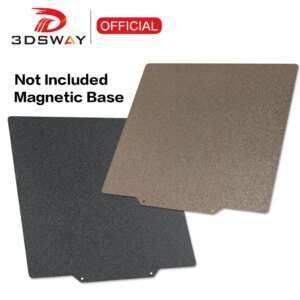 3DSWAY 3D Printer Parts Double Side PEI Spring Steel Sheet Flexible Build Plate without Magnetic for Ender3 CR10 Voron Bambu X1