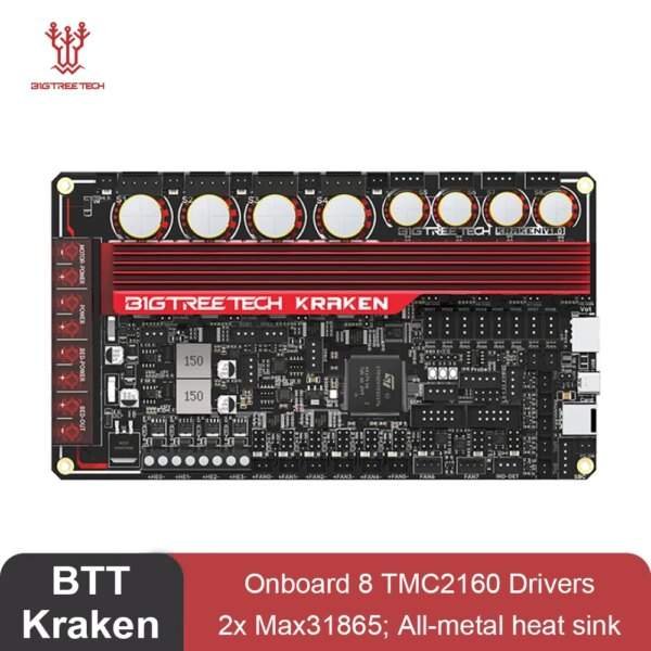 BIGTREETECH Kraken MotherBoard with 8pc TMC2160 Driver Max31865 24-60V 550MHz For DIY Voron CoreXY IDEX 3D Printer Control Board