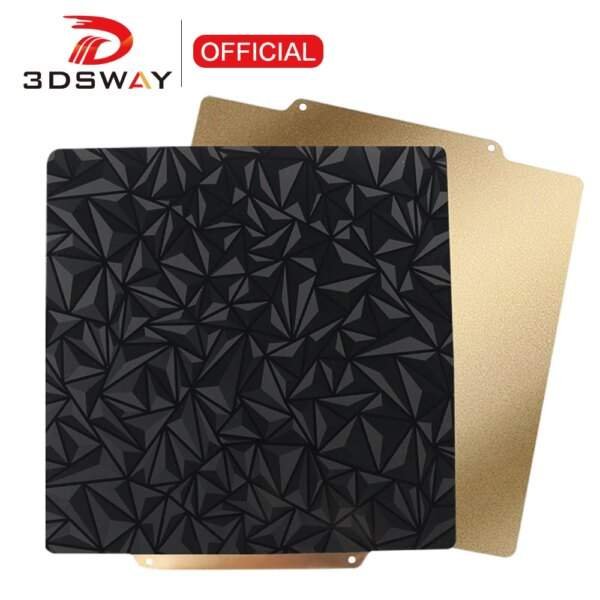 3DSWAY 3D Printer Parts Double Side PEI+PEO Smooth Spring Steel Sheet with Magnetic Base PEI Build Plate for Ender 3/5 CR10/20