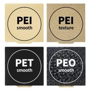 PEI Spring Steel Sheet 210/290/300/310/350/410mm Double Side Magnetic Build Plate with Adhesive Base for 3D Printers