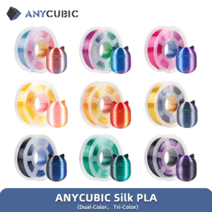 ANYCUBIC Silk PLA Dual-Color Tri-Colo 1.75mm PLA Filament 1KG For FDM 3D Printer Shine Bright Multicolor 3D Printing Material