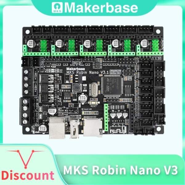Makerbase MKS Robin Nano V3 Control Board - 32Bit 168MHz F407 for 3D Printers | TFT Screen & USB Printing