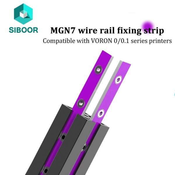10PCS V0.1 Wire Rail Holder Purple PCB Fiberglass for Voron 0.1 1515 Aluminum Extrusion Profile MGN7 Rail Bracket Fixer