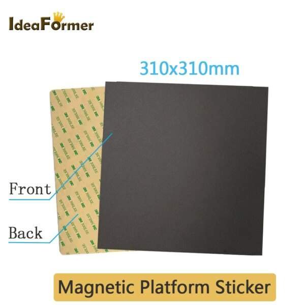 Magnetic 310x310mm Build Plate Sticker + 3M Tape for 3D Printers