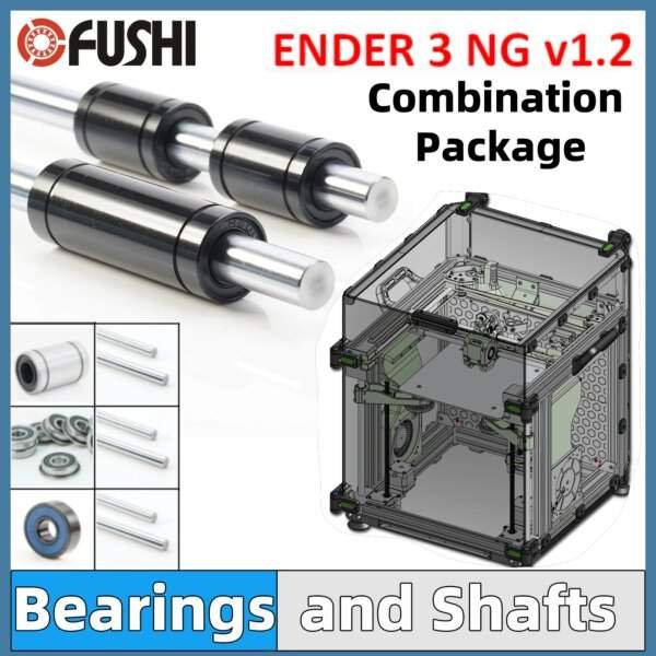 Ender 3 NG v1.2 3D Printer Linear Motion Bearings and Shafts Pack