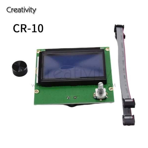 Creativity 3D 12864 LCD Screen Display for Ender 3/CR-10 - Smart Control Panel with Cable Accessories