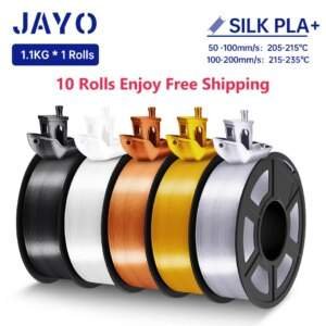 JAYO SILK PLA + Filament 1.75mm SILK PLA Plus Filament 1.1KG Smooth Silky Shiny Surface 3D Filament Fit For FDM Printers