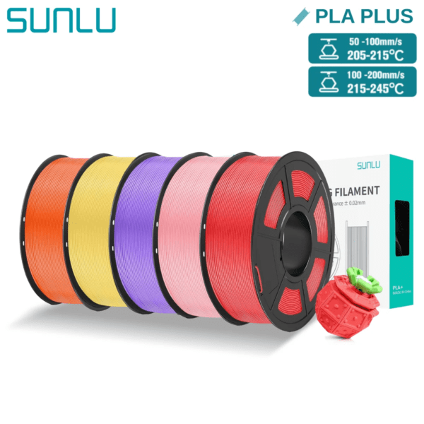 SUNLU 5KG Pla Plus 3D Filament PLA+ 1.75mm Neatly Wound Good Toughness Colorful Printer Filaments for FDM 3D Printing Materials