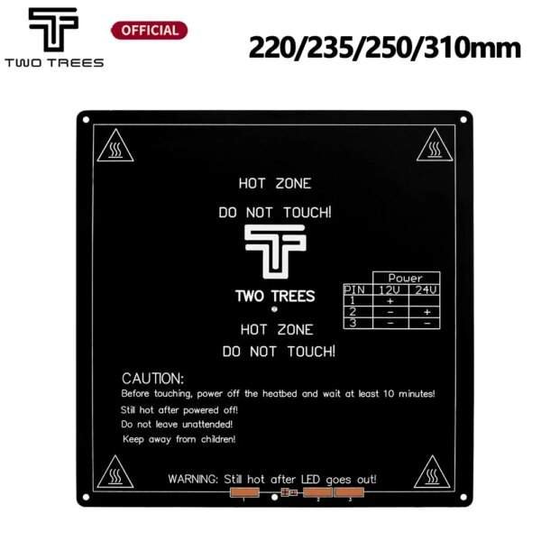 MK3 Aluminum Substrate Heated Bed 220/235/250/310mm*3mm 12V 24V Hotbed with Cable Heatbed Platform 3D Printer Part For Ender3