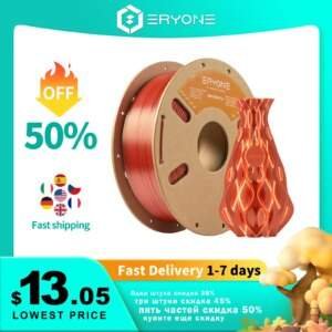 Eryone Ultra SILK PLA Filament 3D Printing Filament 1.75mm  For 3D Printer New Arrival 1 Roll High Quality Fast shipping